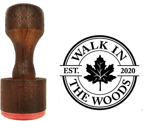 Personalisierter Holz-Gummistempel, benutzerdefinierter Holzstempel für Geschäftslogo (Holz, 3 cm)