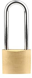 Cadenas universel à clé en laiton de 60 mm avec anse longue ou courte, 3 clés pour casier d'école et de gym, abris de jardin, clôture, sac à dos, armoires de rangement – Grand format