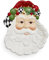 Spode Christmas Tree Black and White Santa Cookie Plate - 12-Inch Holiday Serving Platter for Christmas Eve, Holiday Dinners, Parties - Festive Christmas Dinnerware with Holly & Ornament Accents