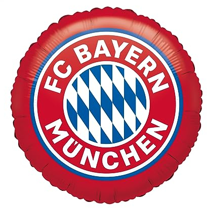 amscan 4133575 Standard FC Bayern München Folienballon E18 verpackt 43 cm, Large