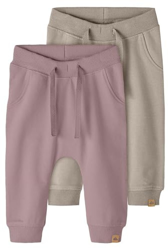 NAME IT Unisex Baby Nbntakki 2p Pant Noos Sweathose, Pure Cashmere, 92 EU
