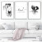 AWKFHF Schwarz-Weiß-Aquarell-Paare Liebe Bilder, Leinwandbild Poster Kunstdruck Wohnzimmer Deko Schlafzimmer Bilder Wanddekoration (3X30X40CM,ohne Rahmen)