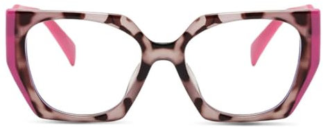 AOOLIA Katzenauge Lesebrille für Damen, Modisch Brillengestelle Damen Blaulichtfilter Brille lesebrillen TR 90 UV Schutzbrille (Rosa, 1.5, Dioptrien)