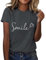 Gyaimxfu T Shirt Donna Manica Corta Estiva a Maniche Corte Maglietta Eleganti con Girocollo Divertenti Stampa Vintage Tops T-Shirt Moda Classica Leggera Tee Shirt Casual Sciolto Base Tee Bluse