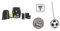 LÄSSIG Schulranzen-Set Boxy Unique Schwarz & Anhänger und Patches Set (3 STK.) mit Druckknopf