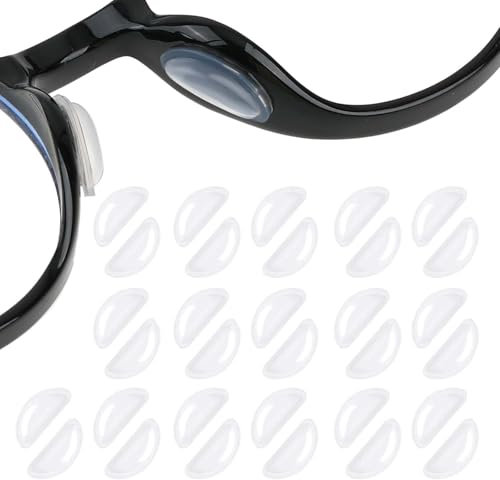 30 Pairs Nose Pads for Glasses Adhesive Silicone Eye Glasses Nose Pads 3.5 mm Clear Nose Air Bag Stop Glasses Slipping Down Reducing Pressure on The Nose