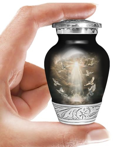 Doves Urn for Human Ashes | Keepsake Handcrafted Funeral Memorial | Decorative Cremation Urn for Women and Men