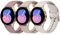 Mugust 3 Stück Armband für Samsung Galaxy Watch 5/4/6/7 Armband/5 Pro/Watch 4&6 Classic/3 41mm/Active 2, 20mm Silikon Armbänder für Damen Herren (Sternenlicht+Milchtee Farbe+Rauchviolett)