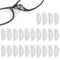 24 Pair Adhesive Eye Glasses Nose Pads,Anti Slip Nosepads with Sticky Backing,Adhesive Nose Pads Glasses Nose Pad,Nose Pads for Glasses, Eyeglasses and Sunglasses(Transparent,15 x 6 x 1.5 mm)