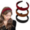3 Stück 3 Farbe Haarreifen Damen, Samt Haarreifen, Retro Style Haarband,Vintage Haarschmuck,Stirnbänder für Frauen und Mädchen(Schwarz/Burgunderrot/Braun)