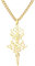 kkjoy Lotus Blume Yoga Anhänger Halskette Edelstahl Buddhismus Unalome Inspirierende Schmuck für Frauen Charmante Damen (Gold)