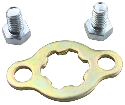 WOOSTAR 17mm Motor Piñón Clip de Placa de Retención con Tornillos Reemplazo para 50cc 70cc 90cc 110cc 125cc ATV Go Kart Dirt Pit Bike Dune Buggy Quad