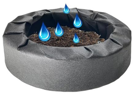 Lot de 2 pots de fleurs flottants en tissu tissé pour bassin | Île de fleurs aquatiques | Respirant | Léger | Petit et grand | Pour les caractéristiques de l'eau et les jardins