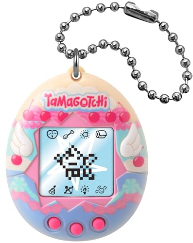 TAMAGOTCHI Original Angel Cake Shell Virtual Pet | Original Retro Virtual Pet - 90s Gifts for Adults, Boys and Girls, Cyber Pet with chain - Collectible Toys