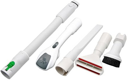 FSProdukte Flexibler Schlauch Flexschlauch kompatibel Vorwerk Kobold VK 7 VK7, kompatibel SB7, SB 7, Akku Sauger VB100 VB 100, Polsterdüse, Fugendüse, Möbelpinsel, Hundebürste inkl. Adapter