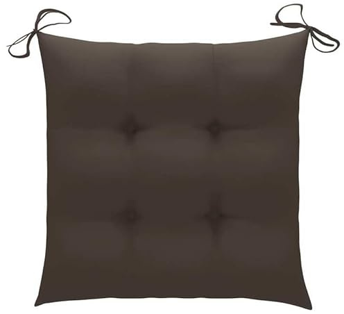 Eleganz Schaukelstuhl aus Teakholz für Garten & Balkon – Massivholz Schaukelstuhl mit bequemem Taupe Kissen, wasserbasiertem Lack, langlebig & witterungsbeständig