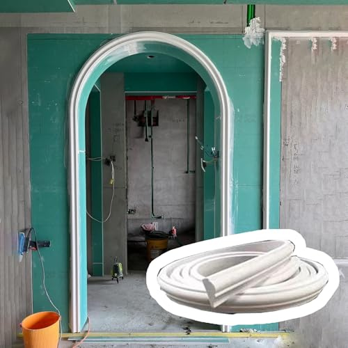 Türbogen-Set Flexible PVC-Zierleiste, Lackierbar, 1,1–4 cm Breite, Zuschneidbare Bogen-Wandverkleidungsplatte, Leichtes Dekoratives Türbogen-Set(W2cm(3/4),1m(3.3ft))