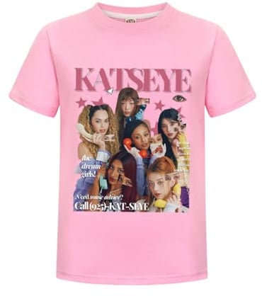 K-POP KATSEYE T-shirt graphique album de musique pour filles, sweat-shirt pour fans de musique, fête, hauts à manches courtes 6 à 13 ans