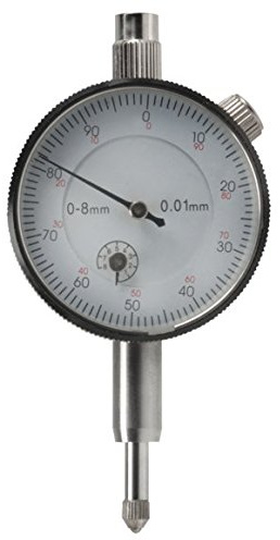 SW-Stahl 26067L Präzisions-Messuhr - Messuhr für Diesel Satz 26060L | Zifferblatt drehbar, 1/100 mm Ablesung, 65 mm Metallgehäuse, 8 mm Einspannschaft, 2 Toleranzmarken nach DIN ISO 463