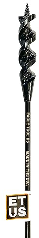 Eagle Tool US EA75036 Installer Drill Bit, Auger Style, 3/4-Inch by 36-Inch, Made in The USA, Black
