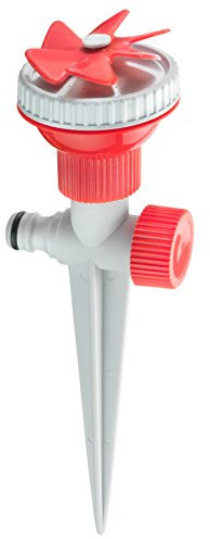 Cornat Kreisregner mit Spike, Kunststoff / Rasensprenger / Sektorenregner / Kreisregner / Garten Bewässerung / FLOR89970