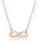 GLANZSTÜCKE MÜNCHEN Damen-Halskette Infinity Sterling Silber rosévergoldet - Silberkette Unendlichkeit Zeichen Kette mit Anhänger Unendlichkeitssymbol
