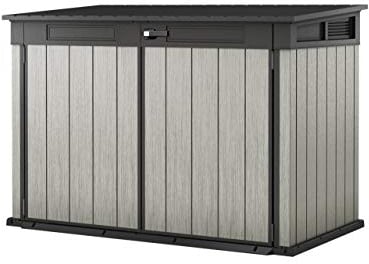 Keter Grande Stockage pour 3 poubelles à roulettes, vélo, tondeuse à gazon, barbecue, jardin