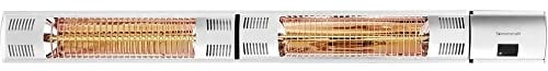 Sonnenstrahl Projecteur Infrarouge Comfort 1500-3000 W, Puissance commutable, Protection IP54, Chauffage de terrasse avec télécommande et Support Mural