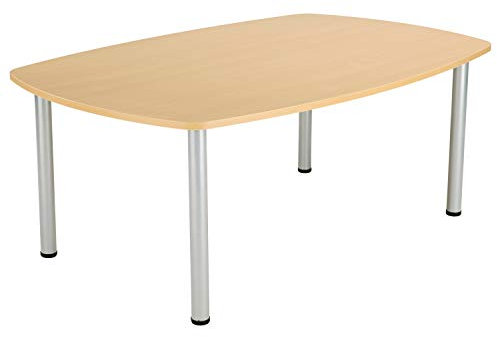 Office Hippo Heavy Duty, Sturdy Large Workstation for Boardroom, Meeting or Shared Space, Desk, Table, Durable Design, Oak, 180 x 120 x 73 cm