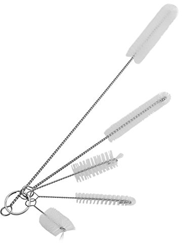 Pssopp 5 Stücke Aquarium Reinigungsbürsten Set Schlauchbürste Nylon Rohrbürsten Flexible Fisch Tank Reiniger Edelstahl Waschbürste zur Reinigung Aquarium Filter Wasserpumpe Schlauch