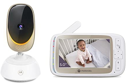 Motorola Nursery Babyphone mit Kamera - Baby Monitor VM85 Connect - Überwachungskamera Innen mit Farbdisplay - Steuerung mit der Motorola Nursery App - Inkl. Gegensprechfunktion und Nachtlicht