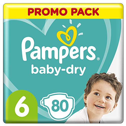 Pampers (Alte Version), Baby Windeln Größe 6 (13-18kg), 80 Stück, Extra Large, PROMO PACK