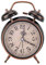 Atyhao Sveglia Meccanica, 4 Sveglia Meccanica retrò con Luce Notturna Orologio a Carica Manuale Doppio Campanello(Nero)