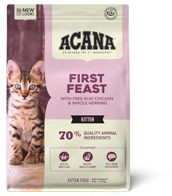ACANA Dry Cat Food for Kittens First Feast Chicken and Fish 4lb Bag