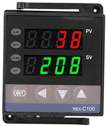 Régulateur de température numérique PID REX-C100 (M) Thermostat thermocouple 0 à 400 ° C Sortie de relais de type K
