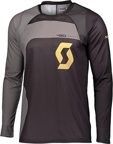Scott 450 Podium MX Motocross Jersey/DH Fahrrad Trikot schwarz/grau/Gold 2022: Größe: M (48/50)