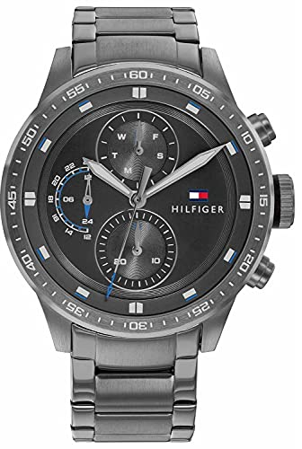 Tommy Hilfiger Multi Zifferblatt Quarz Uhr für Herren mit Rotguss Edelstahlarmband - 1791806