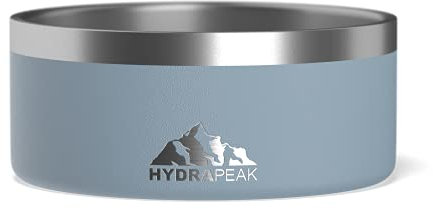 Hydrapeak Dog Bowl, Non Slip Stainless Steel, Dog Water Bowl, Dog Food Bowls, Large Sized Dog, Dog Dish, Dog Bowls Small Dogs, 32oz/64oz, Multiple Sizes, (4 Cup, Storm)