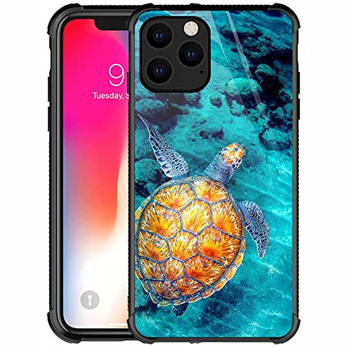 CARLOCA Compatible with iPhone 13 Pro Max Case,Sea Turtle Pattern Design for Girl Boy Shockproof Anti-Scratch Case for iPhone 13 Pro Max