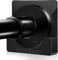 KITOSUN Adhesive Shower Curtain Rod Holder Wall Mount Bathroom Tension Pole Retainer Brackets with Super Sticky Tape for Quick Stick on and Stainless Steel Screws (Black, Square -1 Pair)