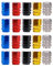 Bouchon Valve Pneu Voiture, Capuchons Tige Valve Pneu, Universel Capuchons Couverclec Pneu, Valve de Pneu Anti-Poussière, pour Camions, Voitures SUV, Motos, Multicolore, 20 Pcs