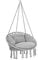 DETEX® Hängesessel bis 150kg Belastbar Boho Stil Wetterfest GS-Zertifiziert Garten 360° Drehbar Grau Hängestuhl Indoor & Outdoor inkl. bequemer Kissen