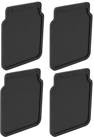 4X Schmutzfänger universal Gummi 23x20cm Spritzschutz schwarz für Anhänger, Wohnwagen, PKW