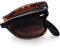 Joopin Lunettes de Soleil Homme Rétro Polarisées Pliables Léopard Carrées Lunettes de Soleil Femme Lunette Solaire Portable