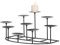 Romadedi Fireplace Candle Holder 9 Candelabra - for Pillar Candles Black Candle Stand Iron Table Centrepiece Mantle Floor Decor Christmas Advent Decoration