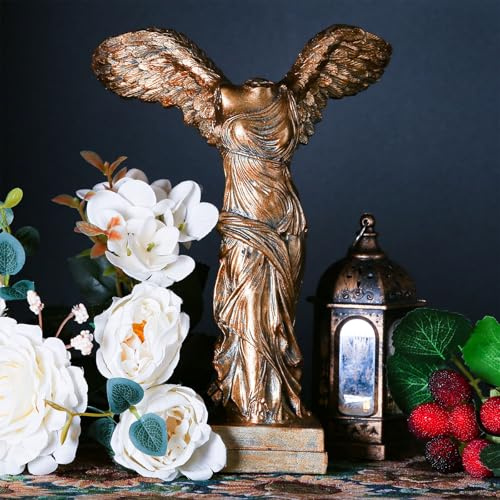 A.F.N.A.L Geflügelter Sieg von Samothrake Statue, Dekoration, Geschenk, griechische und römische Mythologie, klassische Göttin, Innendekoration für Zuhause und Büro, Victoria-Nachbildung, Kunstharz