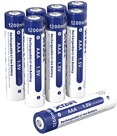 batterien AAA, 8er Pack XTAR 1.5V 1200mWh AAA Lithium AAA akkus wiederaufladbar