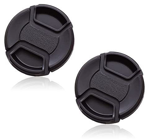 2 Pièces Cache objectif,Cache objectif 52mm,Bouchon d'objectif,Couvercle d'objectif caméra frontale encliquetable,Couvercle d'objectif de caméra,Livré avec petite corde,Objectif de caméra pour 52MM