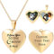 OTXIXTO Herz Medaillon Kette für Damen Personalisierte Foto Anhänger Halskette Gold/Silber/Rosegold aus Edelstahl Text Gravur Personalisierter Schmuck Geschenke für Frauen Mutter (I Love...)