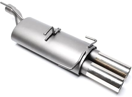 Sportendschalldämpfer Sportauspuff Endschalldämpfer Stahl 2x76mm rund gebördelt mit ABE für Typ F-CC E-CC - Eintragungsfrei - 1034169